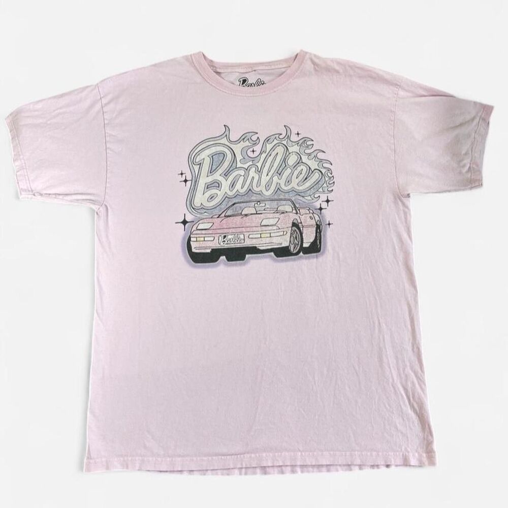 Barbie Women's Pink and Purple T-shirt